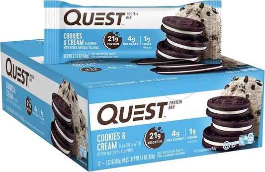 Quest Protein Bar Chocolate Chip Cookies Cream